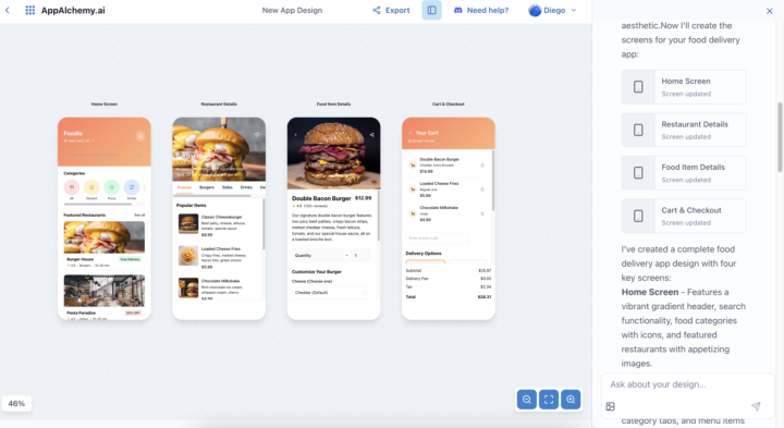 went from idea to full app design in 29 seconds