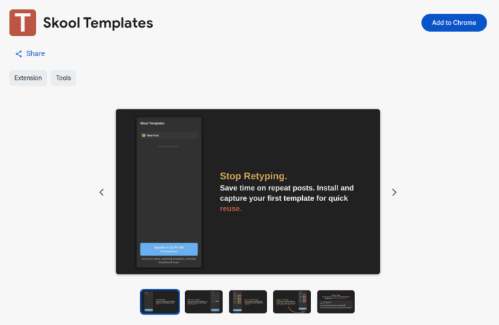 A Chome Extension for saving templates!