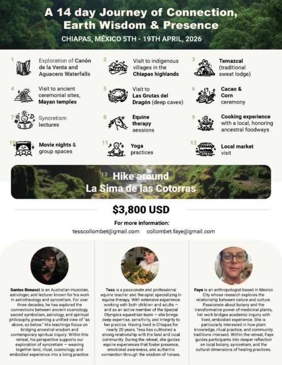 A 14 day Journey of Connection, Earth Wisdom & Presence - Chiapas, Mexico - April 5th - 19th, 2026