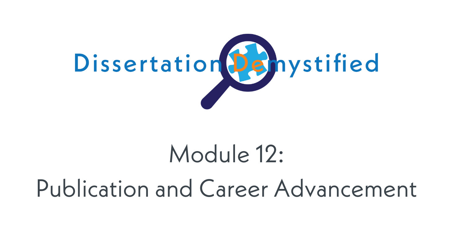 Module 12: Publication and Career Advancement