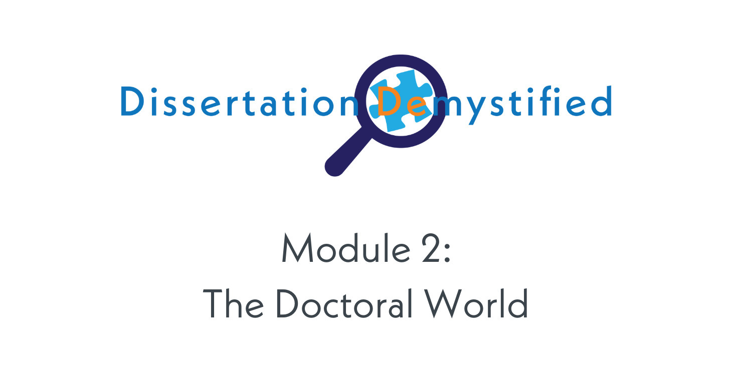 Module 2: The Doctoral World