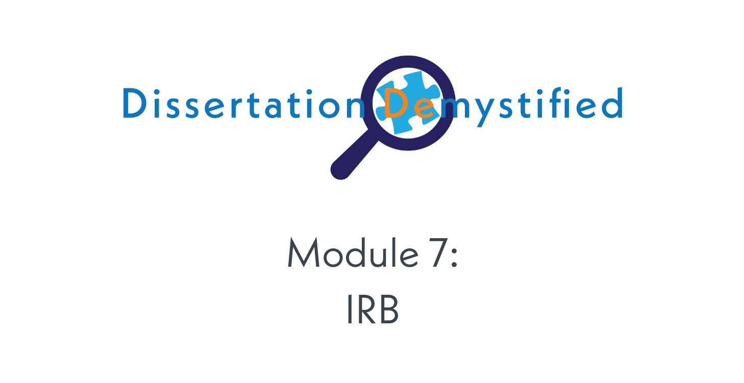 Module 7: IRB
