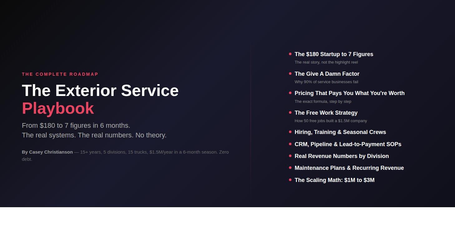 The Exterior Service Playbook