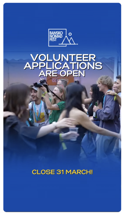 Volunteers at Bansko Nomad Fest.