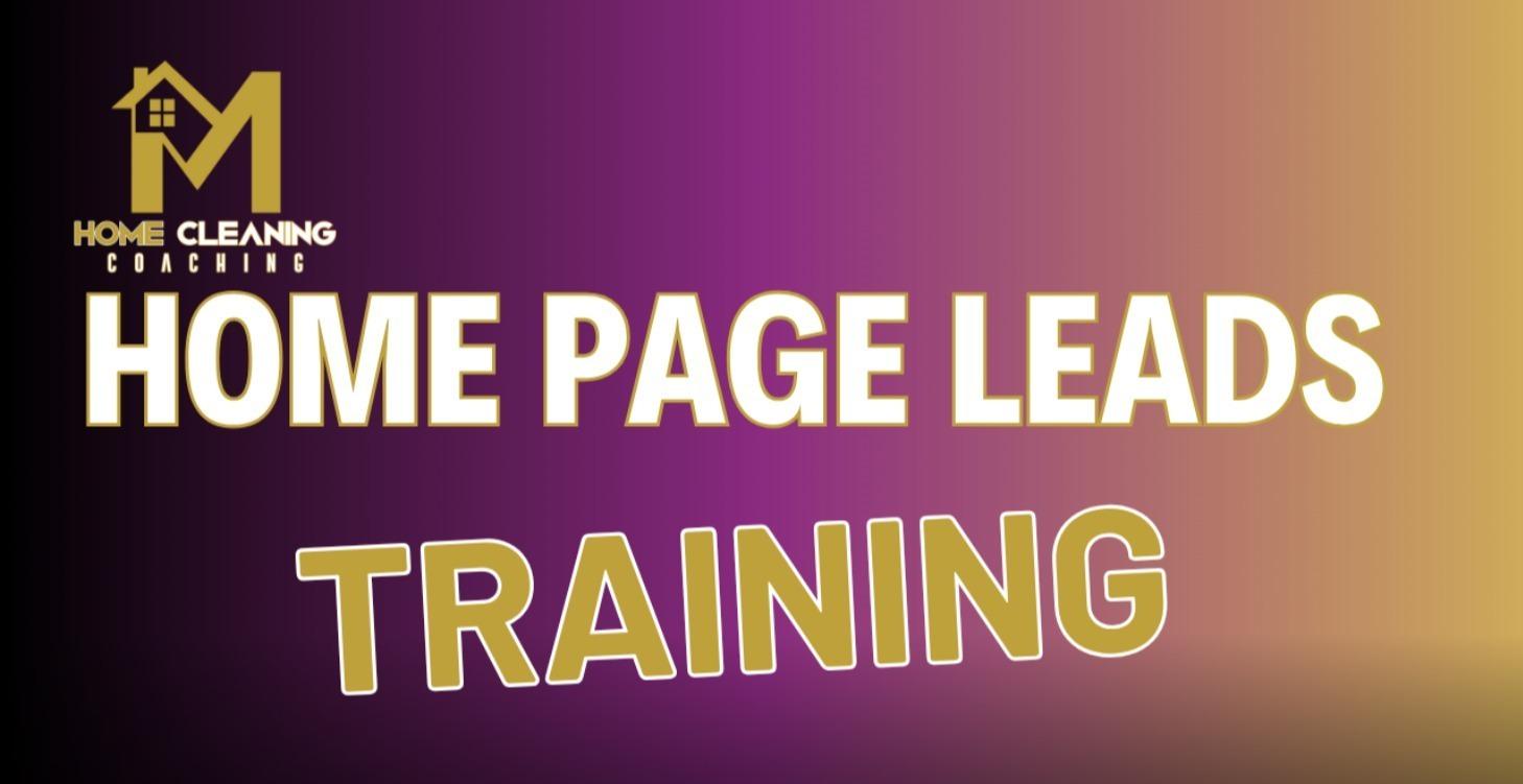 Home Page Leads Training