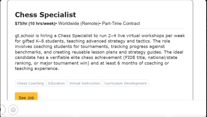 yo guy who thinks they could teach chess?