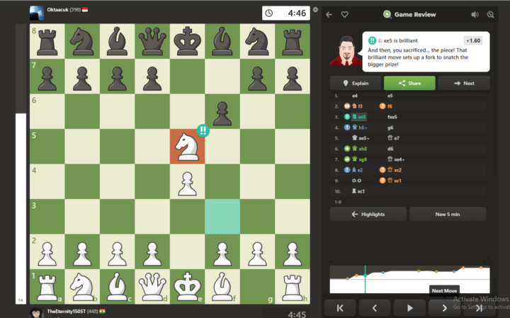 BRILLIANT MOVE IN THIRD MOVE OF THE ENTIRE GAME