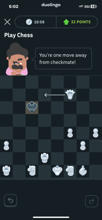 Reset checkmate on duo lingo