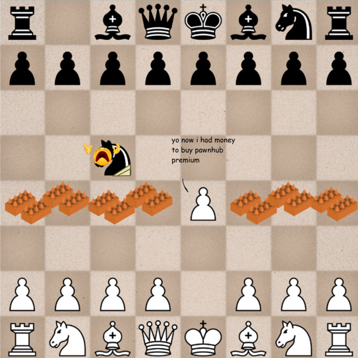 "i built the strongest fort in chess. i name this lerot gambit"