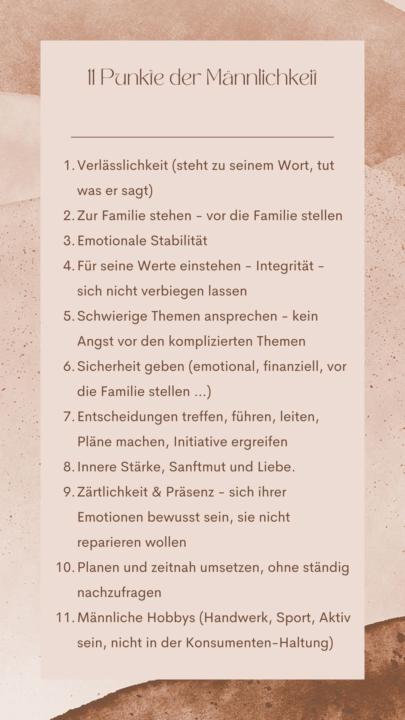 Was ist für euch männlich?