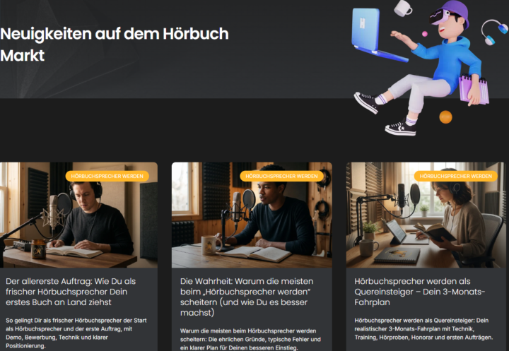 2 neue Blogartikel für Euch auf www.freizeitcafe.info/hoerbuchsprecher-blog/