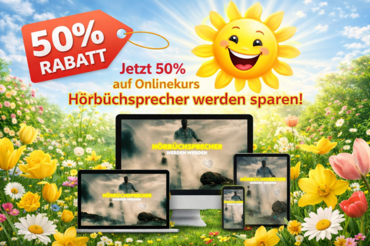 Nur Heute: 50% auf den Hörbuchsprecher Onlinekurs