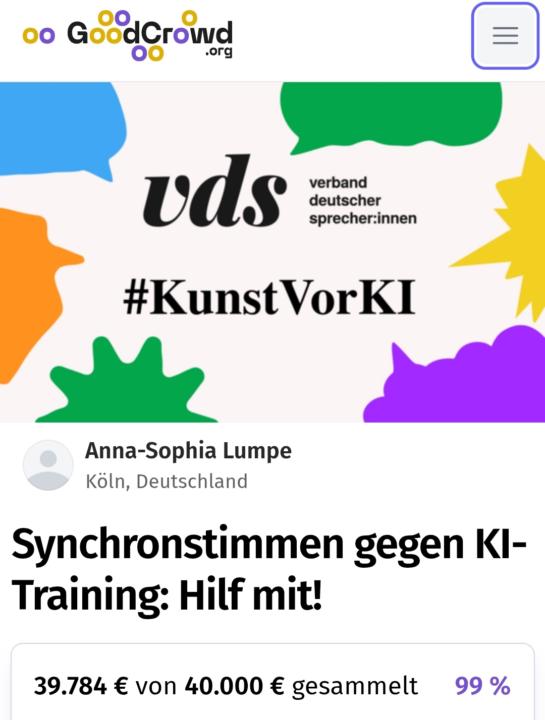 40.000 Euro Spenden für den VDS Sprecherverband