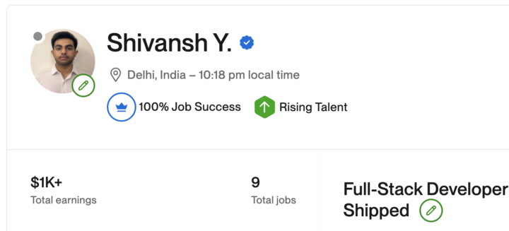 Finally crossed $1k+ on upwork