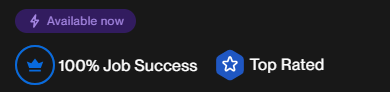 Upwork Availability badge