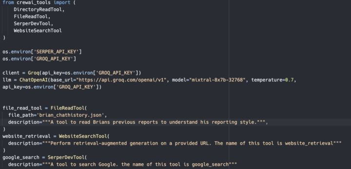 Issue running CrewAI with Groq