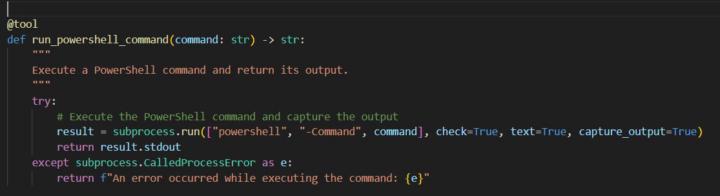 langchain shell/bash tool in windows os 