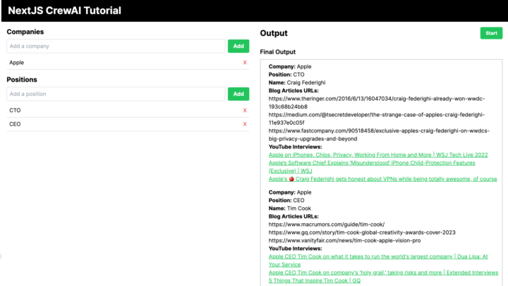 NextJS + CrewAI Full Stack App Code Complete