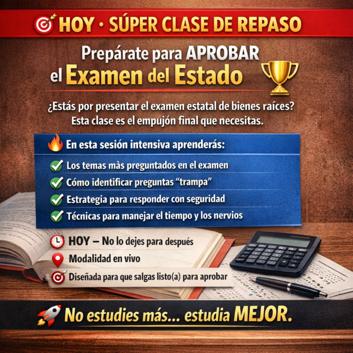 📣 Clase de Repaso para el Examen del Estado 