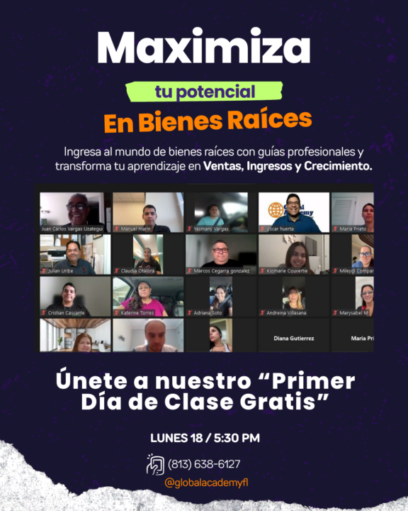 UN DÍA DE CLASE GRATIS PARA OBTENER TU LICENCIA EN BIENES RAÍCES