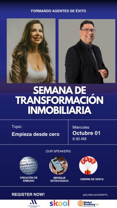 ¡YA COMENZÓ NUESTRA SEMANA DE TRANSFORMACIÓN INMOBILIARIA 🙌🏼