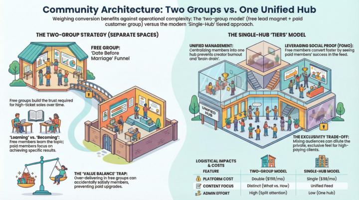 Free vs. Paid Skool Communities: The "Dual-Group" Strategy Explained