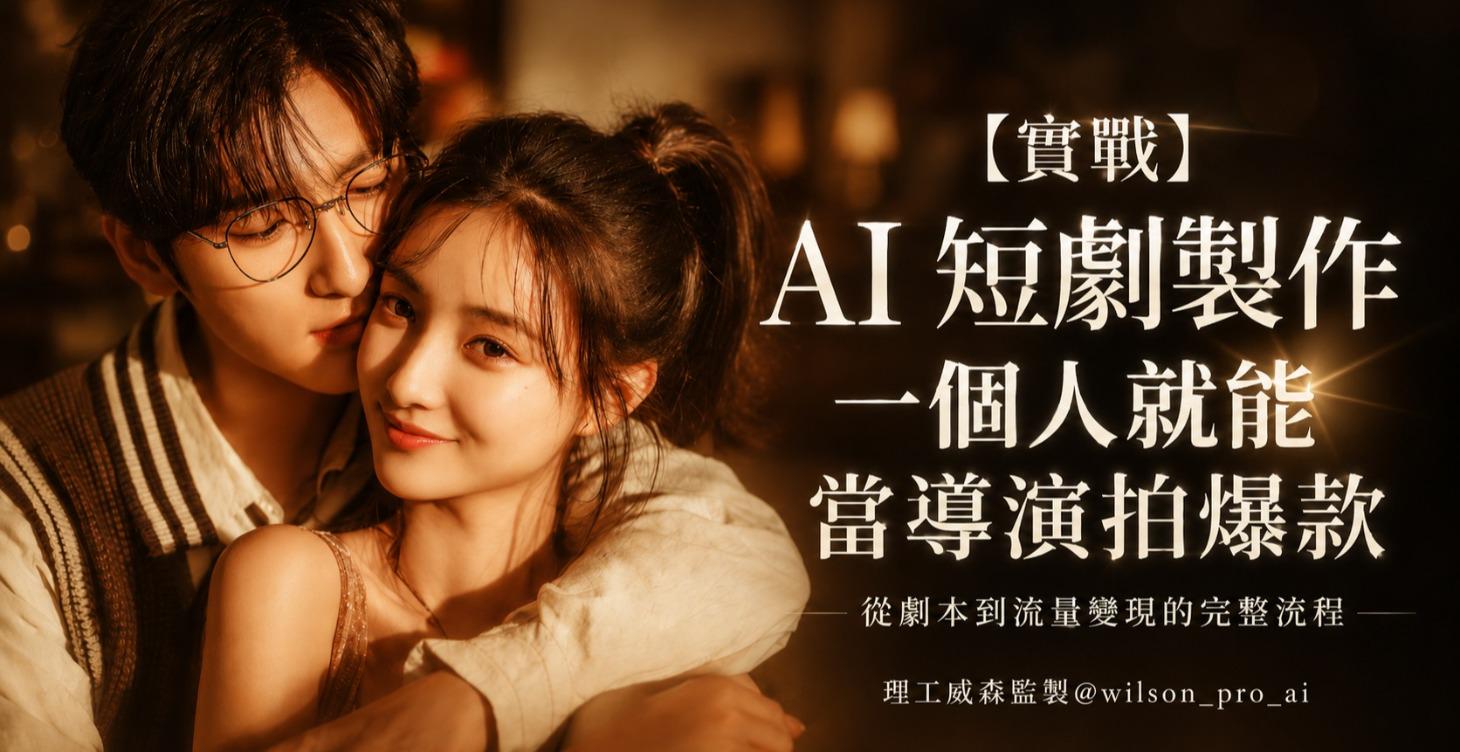 【實戰】AI 短劇製作｜一個人就能當導演拍爆款 從劇本到變現的完整流程