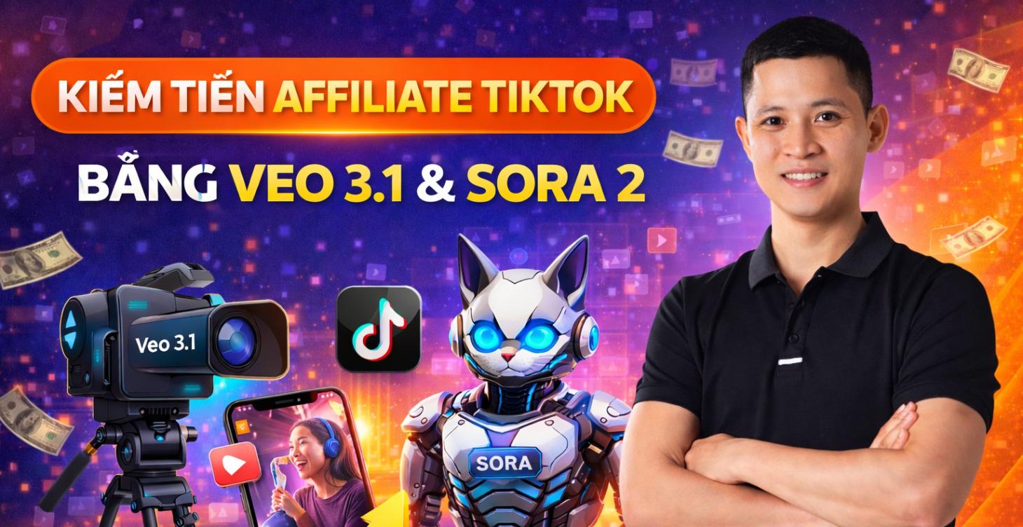 Kiếm Tiền Affiliate TikTok Bằng Veo 3.1 & Sora 2