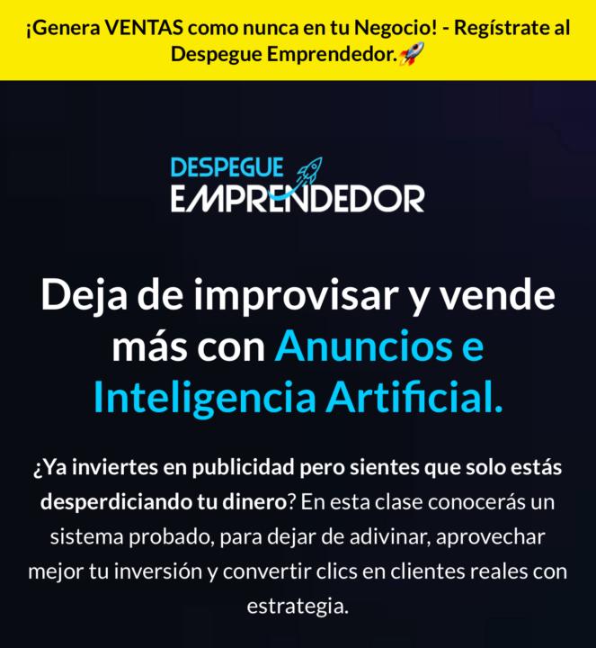 🔥 PRÓXIMO DESPEGUE EMPRENDEDOR 🚀