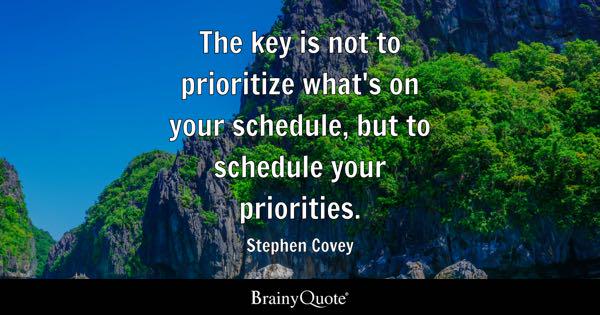 Principles of Success (Day 2: PRIORITIES)