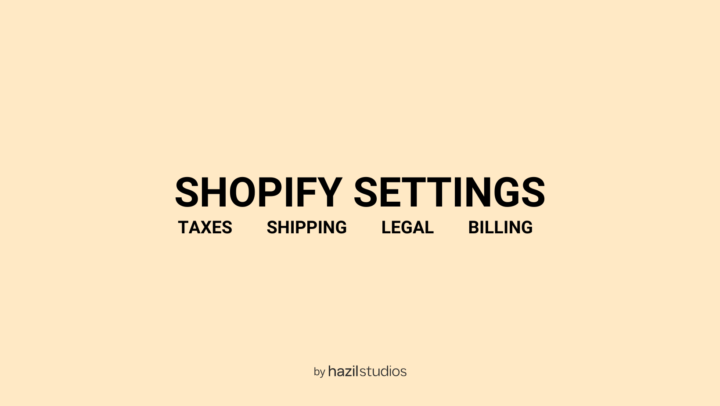The OPTIMAL Shopify settings
