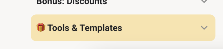 Templates added to course