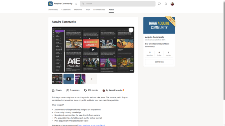 Free membership in Acquire Community for your feedback