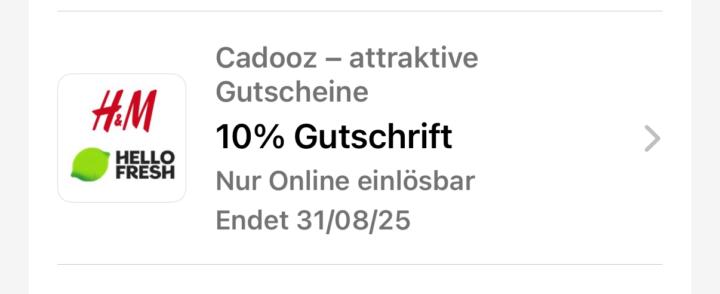 Cadooz Gutscheine !