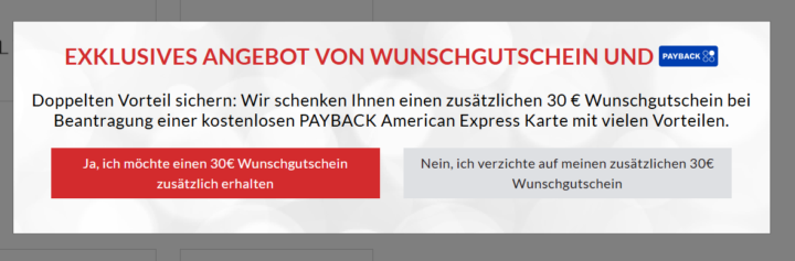 Wunschgutschein - Payback