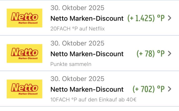 Netflix Guthabenkarten bei Netto