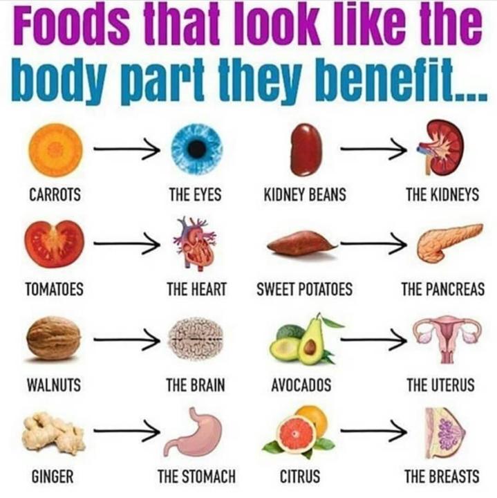 🧠Foods that look like the body part they benefit