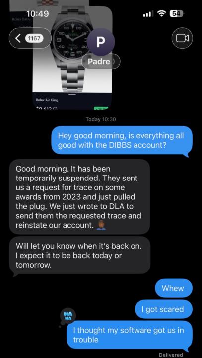 2Lyons DIBBS account got suspended - here’s how we fixed it