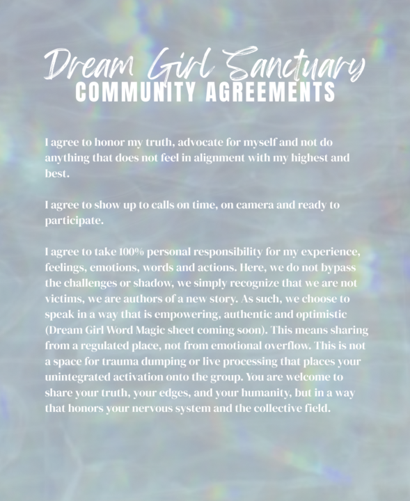 INTRODUCTION & COMMUNITY AGREEMENTS ✨ 