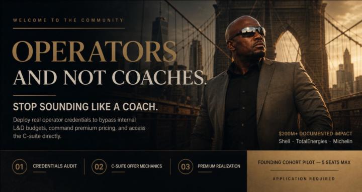 "Operators, Not Coaches"