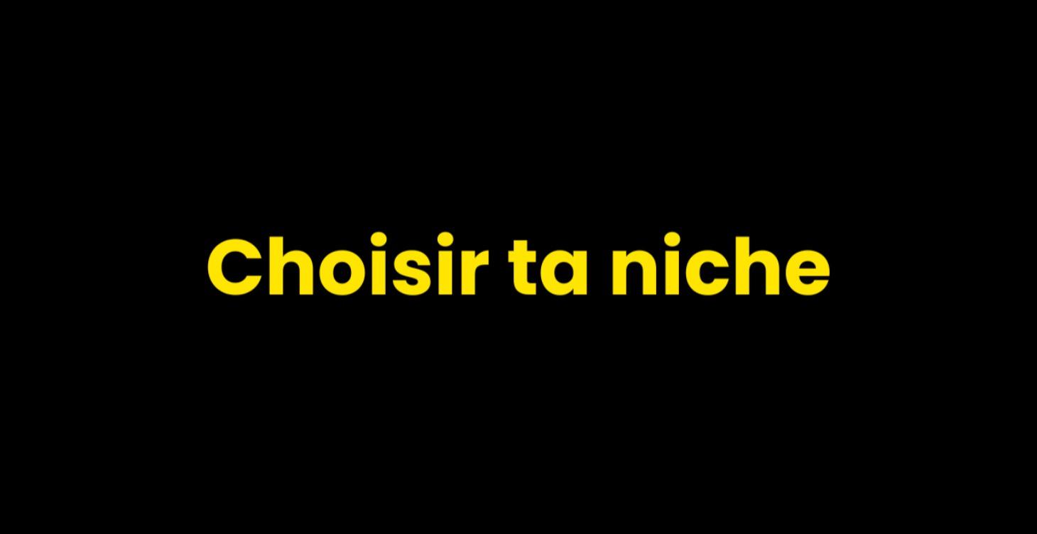 2 — Choisir la Bonne Niche