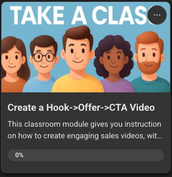 New Class Module: Create a Hook->Offer->CTA Video
