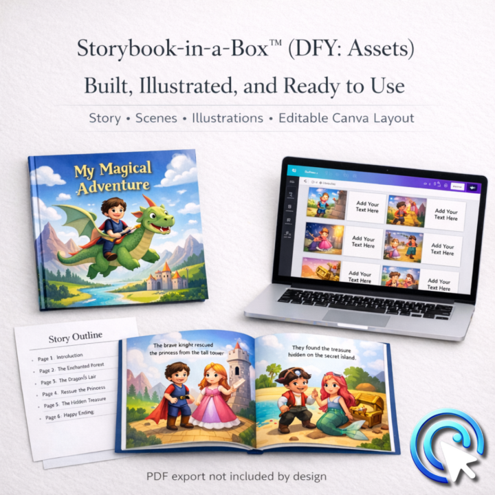 5 Story Pack -  Storybook-in-a-Box™ (DFY: Assets)