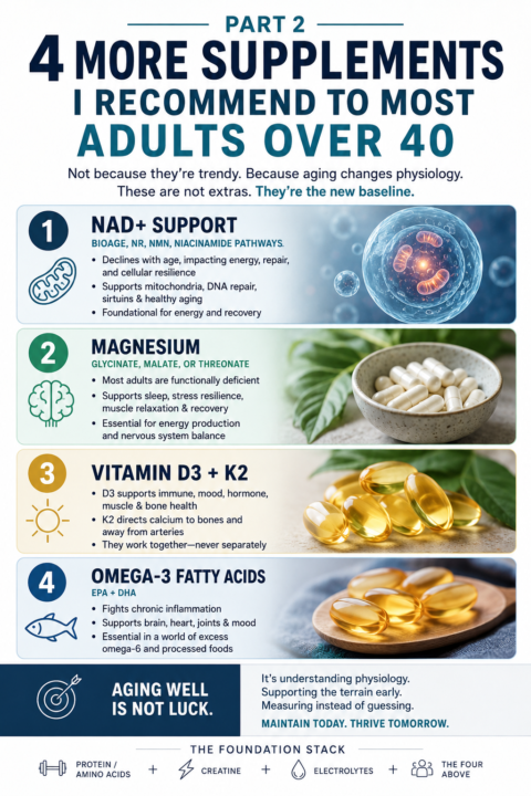 PART 2: 4 More Supplements I Recommend to Most Adults Over 40
