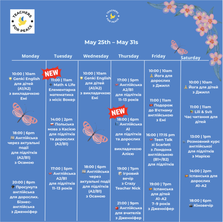 🌍 THIS WEEK. (May 25th - May 31st) … which class are YOU joining? 👀✨