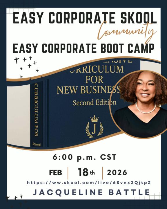 Easy Corporate Boot Camp Tonight @6:00 p.m. CST