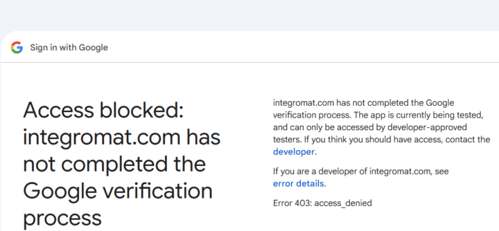 Gmail error with Google Cloud