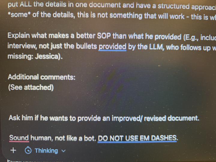 Em dashes. Seriously?