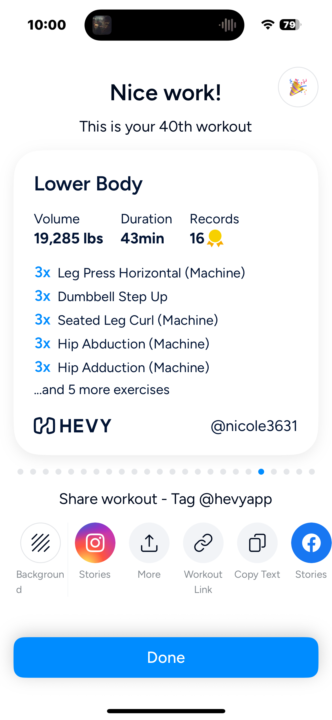 Tracking the workouts