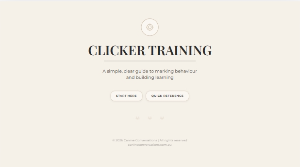 Intro to Clicker Training